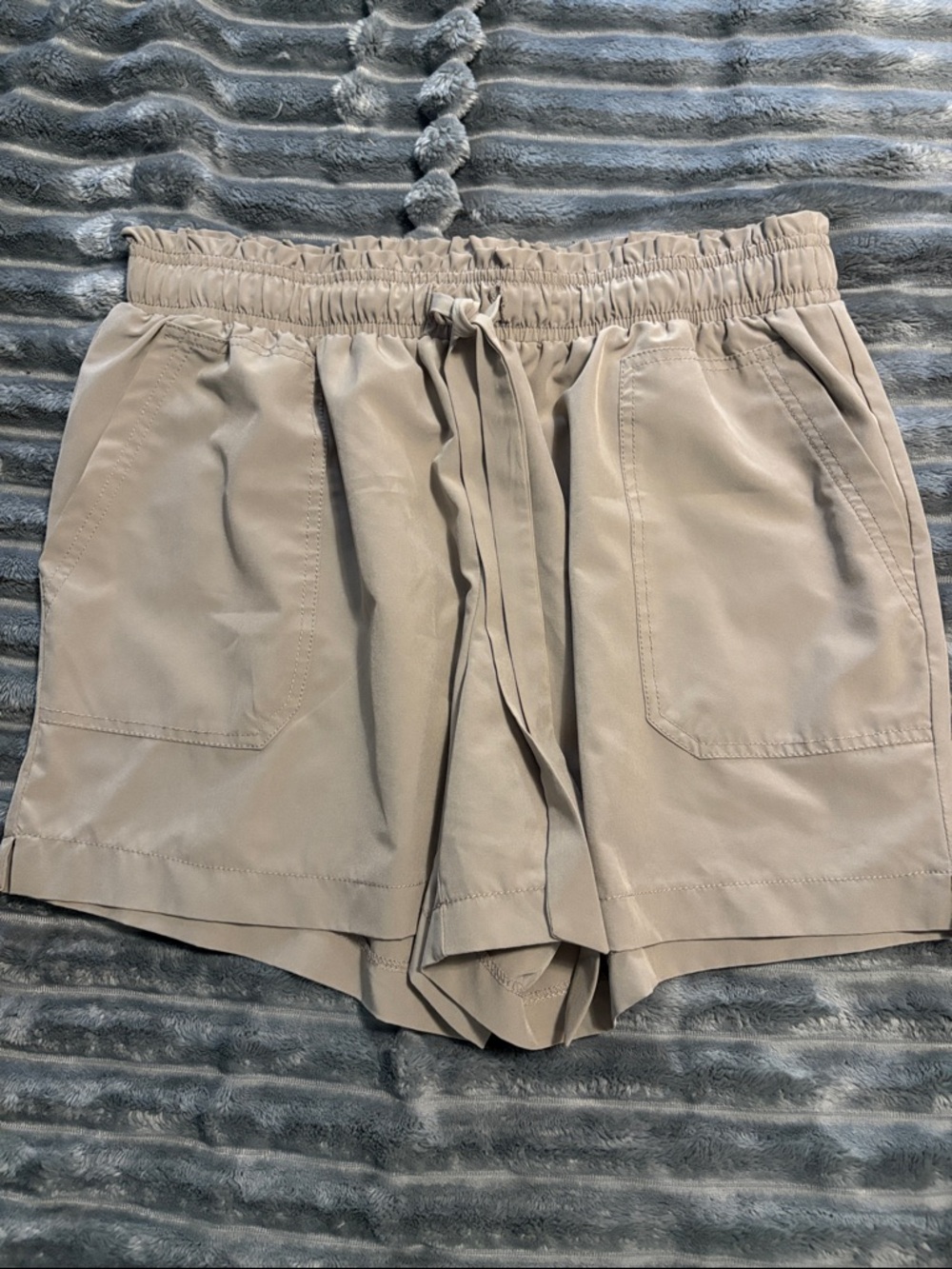 Soho Taupe Drawstring Utility Shorts